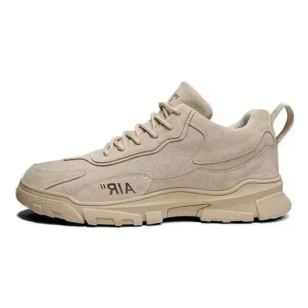 Mens Breathable Sports Shoes | Temperature-Regulating Low-Top Casual Shoes in Beige, Black, Grey