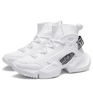 Dhoomstock Men'S Fashion Platform White High Top Sneakers