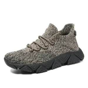 Dhoomstock Men Fashion Solid Color Woven Breathable Sneakers