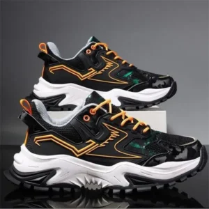 Dhoomstock Men Spring Autumn Fashion Casual Colorblock Mesh Cloth Breathable Rubber Platform Shoes Sneakers