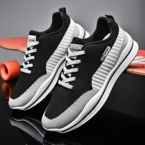 Dhoomstock Men'S Casual Color-Block Mesh Breathable Soft-Soled Sneakers