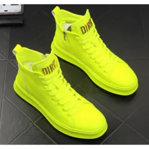 Dhoomstock Men'S Fashion Bright Color High-Top Sneakers