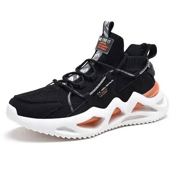 Dhoomstock Men Spring Autumn Fashion Casual Colorblock Mesh Cloth Breathable Rubber Platform Shoes Sneakers