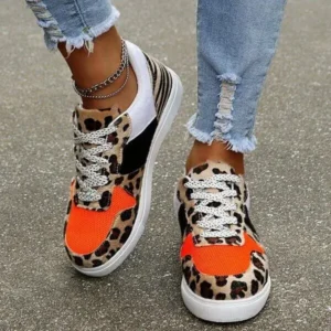 Dhoomstock Fashionable Round Toe Lace-Up Sneakers